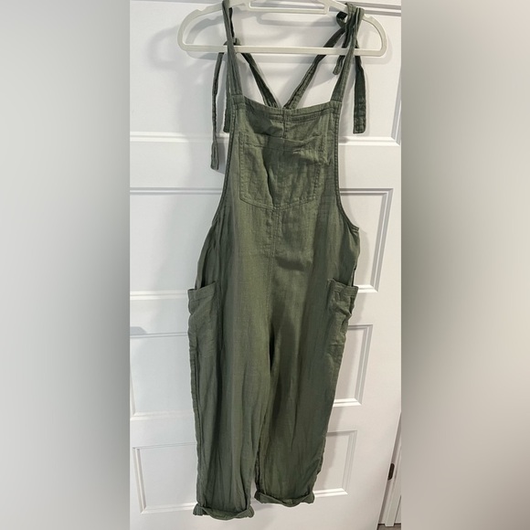 Aerie Shoulder Tie Overalls - Picture 4 of 4